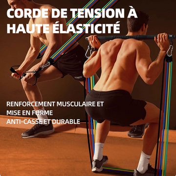 Bande élastique fitness 125 lbs corde de tension bande de résistance résistance elastique latex-barre pilates à pour etirement squat